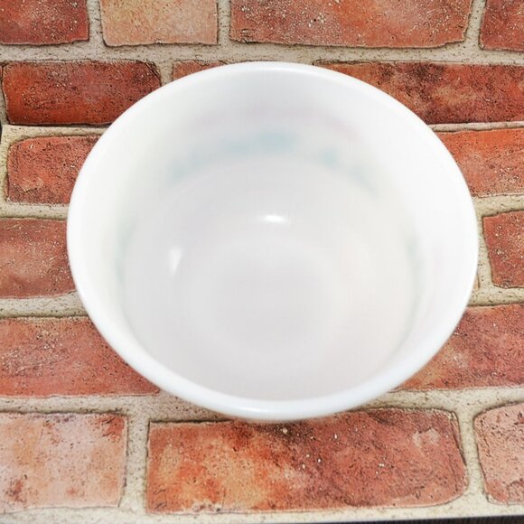 Vintage Hazel Atlas Egg Nog Bowl With 4 Matching Mugs Home Entertaining Holiday - Picture 5 of 12